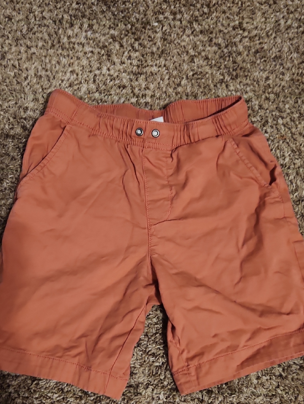 Sonoma Orange Elastic Waist Cotton Shorts
